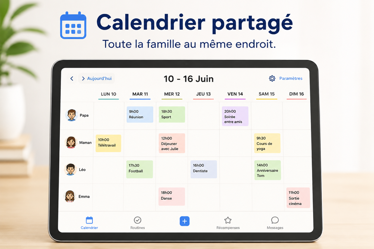 MyLumo – Calendrier Familial Connecté 15,6” | Organisateur Familial Numérique