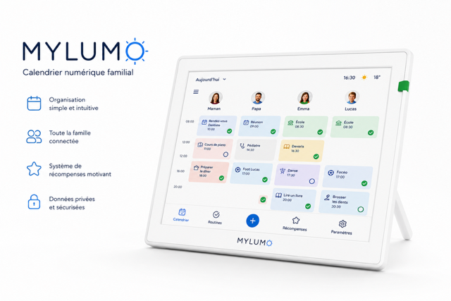 MyLumo – Calendrier Familial Connecté 15,6” | Organisateur Familial Numérique